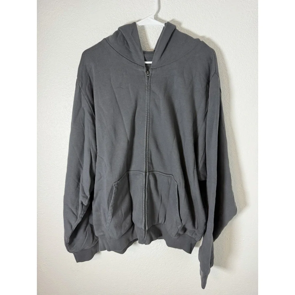Yeezy GAP Zip Up Hoodie H14 - Dark Grey - Size 2XL - Double Layer Unreleased NEW